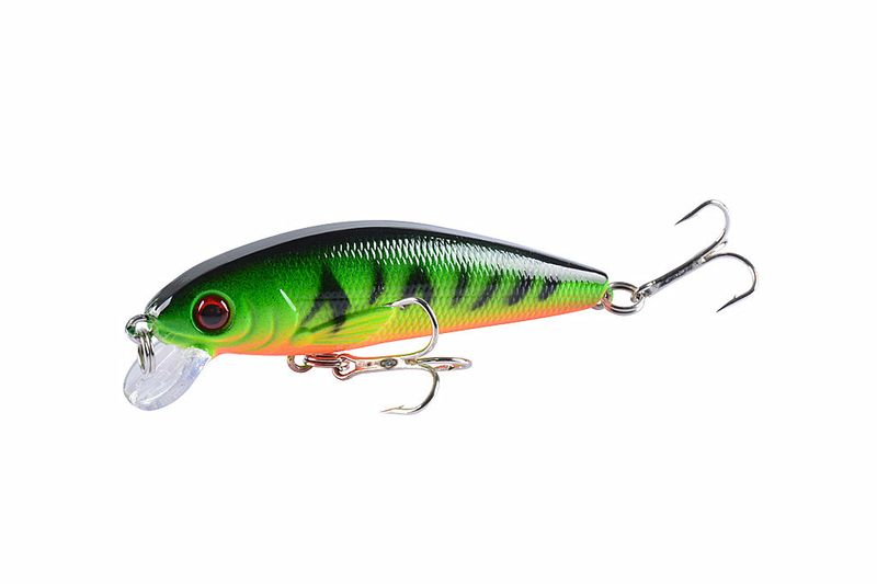 Isca flutuante para peixinhos de 10 cores - isca rígida realista para pesca de robalo e lúcio - iscas de superfície de plástico ABS para água doce e salgada_voghion.com