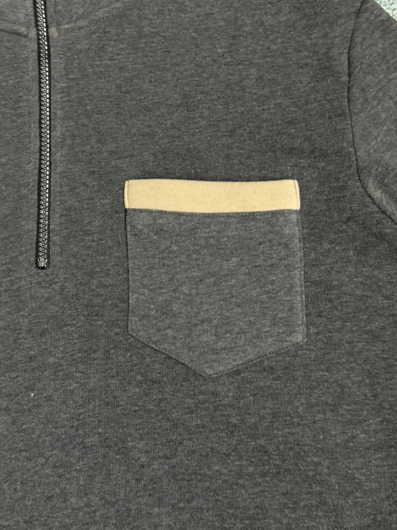 Herbst und Winter Neue Herren Sweatshirt Casual Reißverschluss Stehkragen Plus Samt Einfarbig Herrenjacke_voghion.com