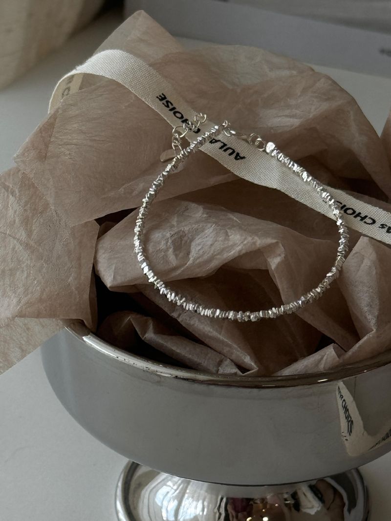 Bracciale S Pure Broken Sier per donna in Corea, semplice e versatile, stile Instagram, design di nicchia, sensazione di alta qualità,_voghion.com