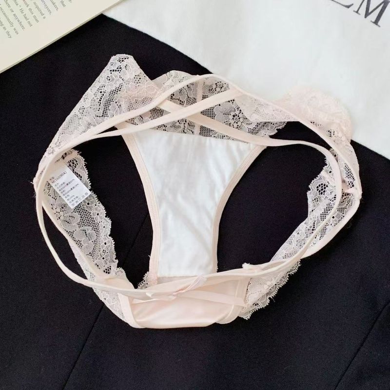 LuvBox Charming Style * French Little Fragrance Sexy Mesh Lace per le donne Simple Hollow Pure Desire Mutandine a triangolo a vita bassa_voghion.com