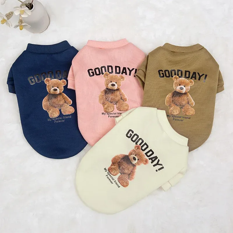 Warm Fleece Pullover For Dogs With A Bear Pattern By PawParty Store_voghion.com