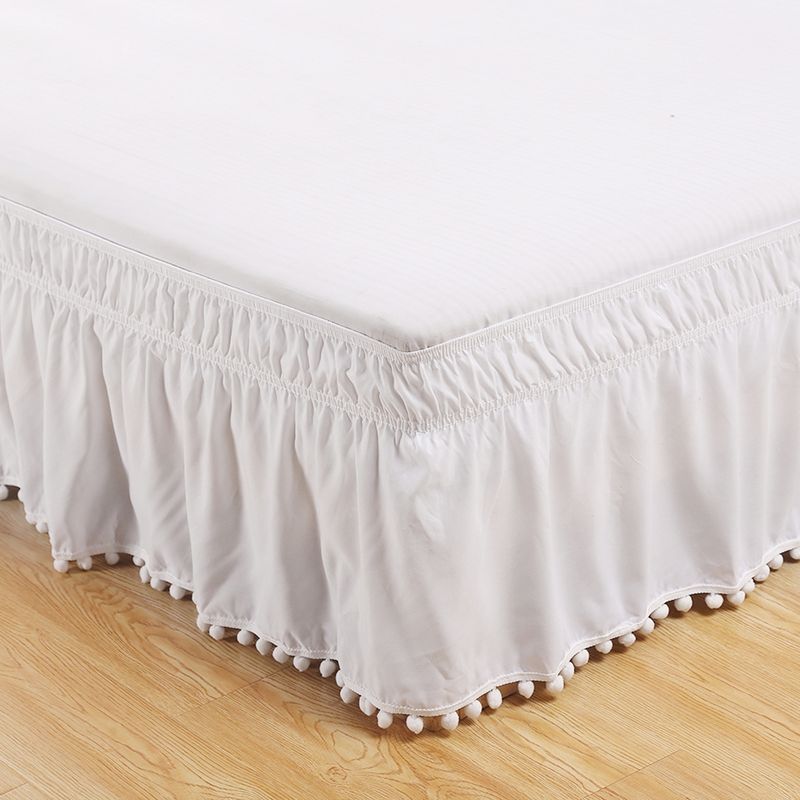 Gonna elastica per letto - Tinta unita con design antiscivolo (facile da installare, adatta a materassi da 20 a 40 cm, antipiega, Queen/King size)_voghion.com