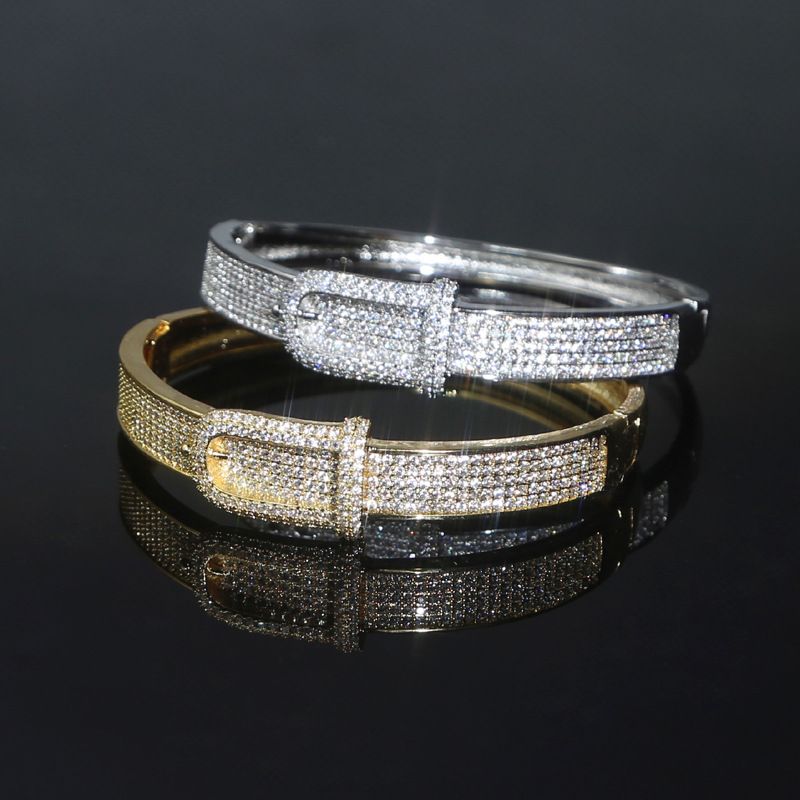 Gioielli unisex, braccialetti e braccialetti alla moda, moda hip hop, semplice personalità, cintura con zirconi, accessori punk alla moda da strada_voghion.com