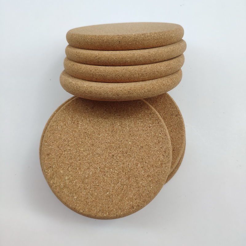 5-pack ronde kurken onderzetters met gladde randen - hittebestendig en antislip voor hete schalen en kopjes (milieuvriendelijk, duurzaam en vaatwasmachinebestendig)_voghion.com