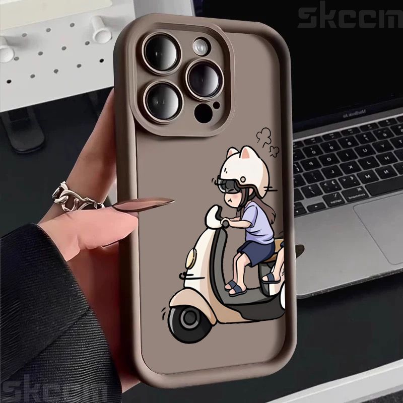 Custodia per bambina con design elettrico alla guida per Samsung Galaxy S25 S24 S23 S22 Ultra S21 Plus S20 FE A15 A35 A54 A55_voghion.com