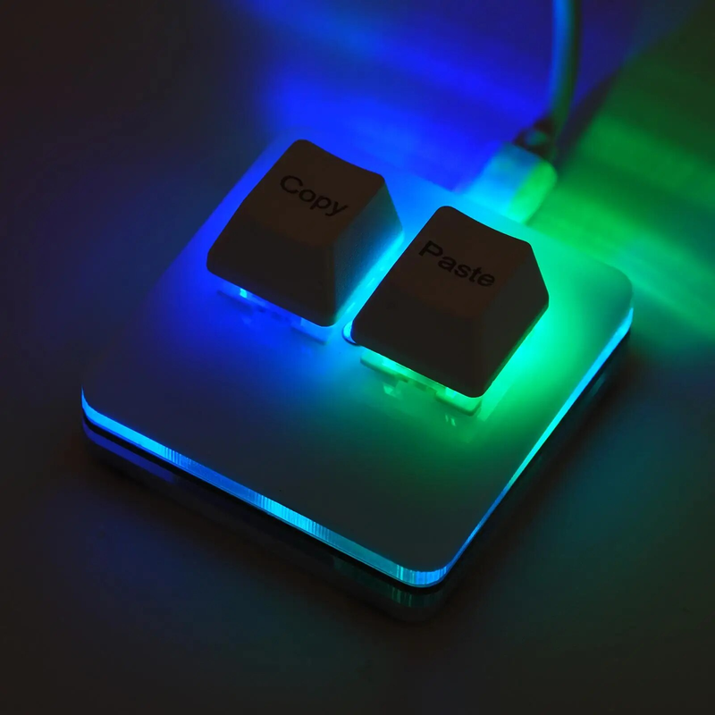 Benutzerdefinierte Mini Copy Paste 2 Tasten RGB ro OSU Tastatur Programmierbare mechanische Tastatur für Gaming-Arbeiten_voghion.com