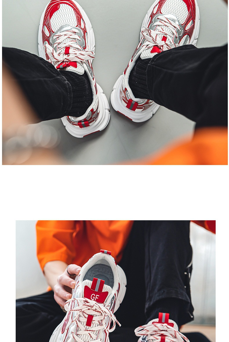 Men S Shoes Spring And Autumn Sports Running Thick Bottom Mesh Breathable Fashionable Trendy Daddy Niche Design Casual_voghion.com
