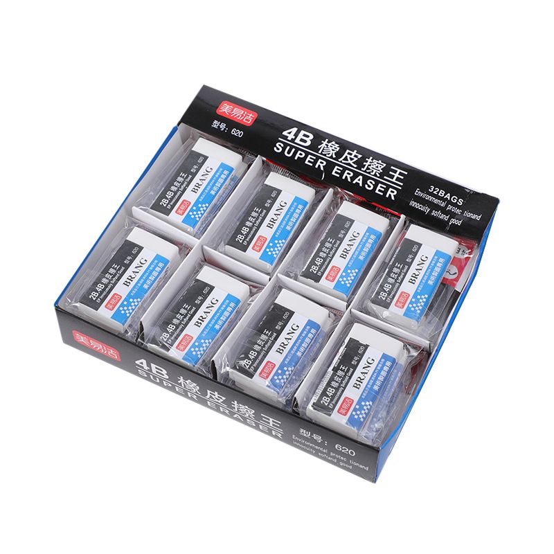Gomme professionnelle pour artistes – Gomme blanche en PVC souple pour croquis, examens et bureau, sans bavures et douce pour le papier (petite ER627 / grande taille King Size)_voghion.com