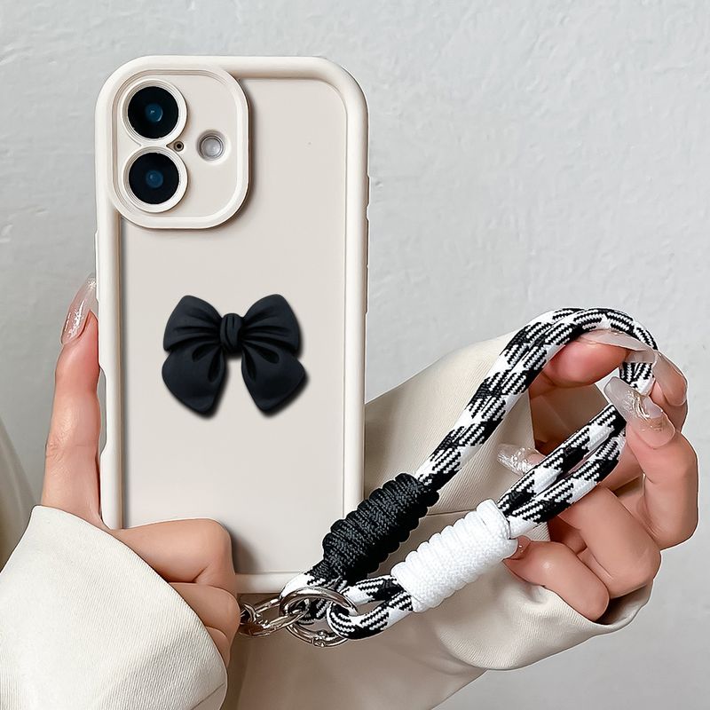 Wrist Chain Lanyard Case For Huawei Honor 50 60 70 80 90 100 200 Nova 9 10 8 11 12 Pro Funny Cute 3D Bow Hang Strap_voghion.com