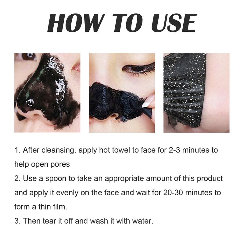 EELHOE Blackhead Tearing mask deeply cleans facial skin, removes blackheads acne, shrinks pores and tender skin_voghion.com