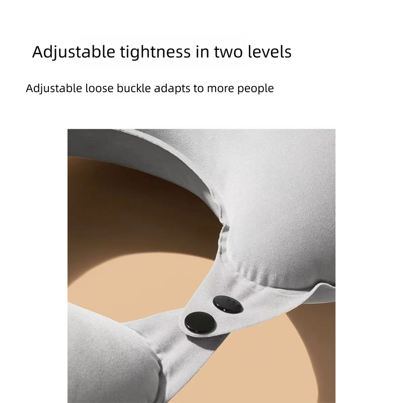 Aufblasbares U-förmiges Kissen mit Pressfunktion, faltbares Kompressionskissen für Auto, Zug, Reisen, Nackenstütze, tragbar_voghion.com