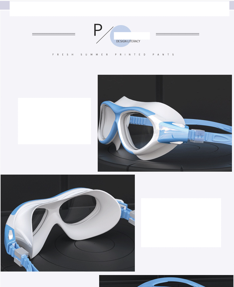 Professionelle Schwimmbrille für Kinder und Jugendliche mit großem Rahmen, HD-Wasserschutz, Antibeschlag-Ausrüstung_voghion.com