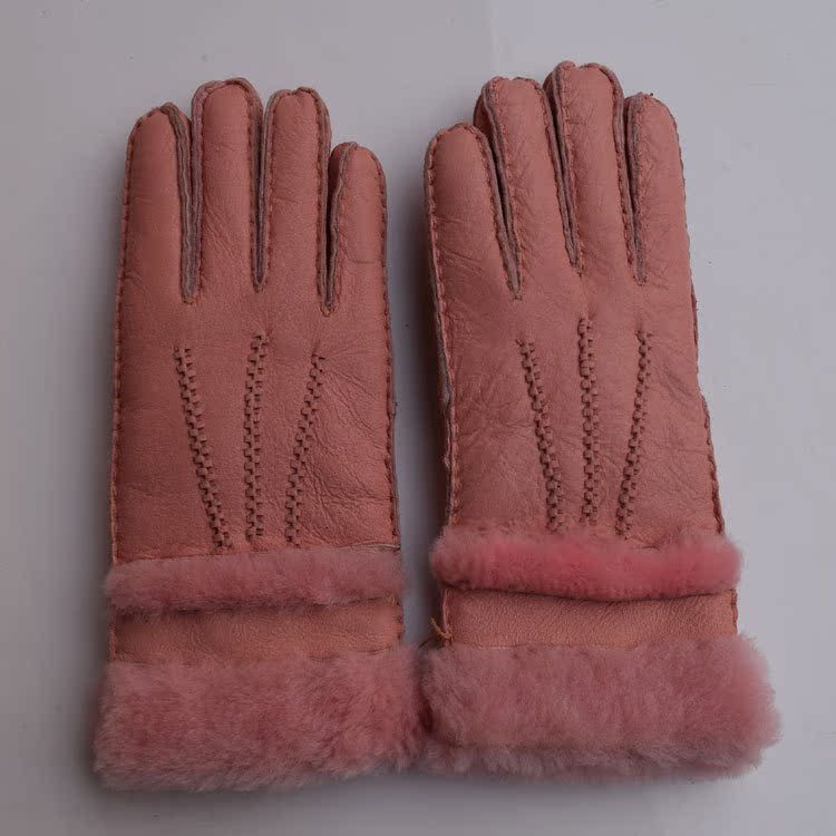 Genuine Sheepskin For Women Winter Warm Casual Patent Leather Riding Gloves_voghion.com