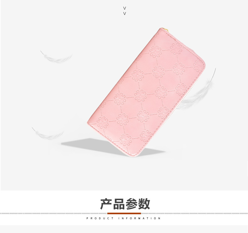 Portafoglio da donna lungo in pelle lucida con doppia cerniera borsa per cellulare a doppio strato di grande capacità, fascia da polso smerigliata_voghion.com