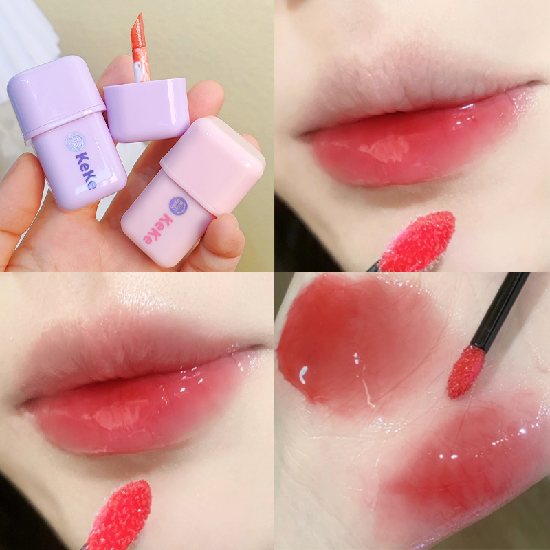 Specchio per labbra Lucido traslucido Rossetto idratante duraturo Rosso ciliegia Trasparente Impermeabile Lucido Non appiccicoso L stick y_voghion.com
