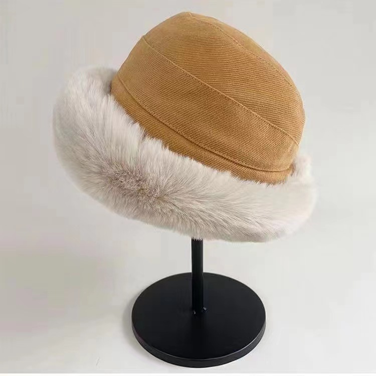 Mao Versatile Cold proof Mongolian Ethnic Style Women's Autumn and Winter Thick Warm Plush Fisherman's Hat_voghion.com