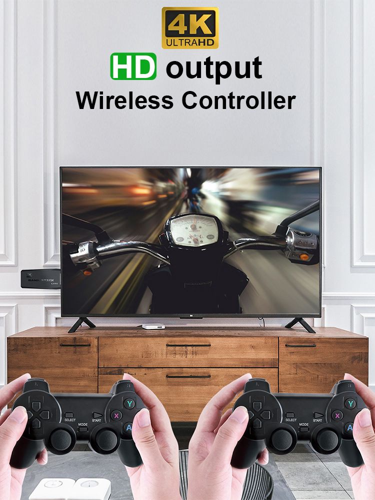 M8 HD TV game console M8 double game controller contains 2.4G game controller 4K double game console_voghion.com