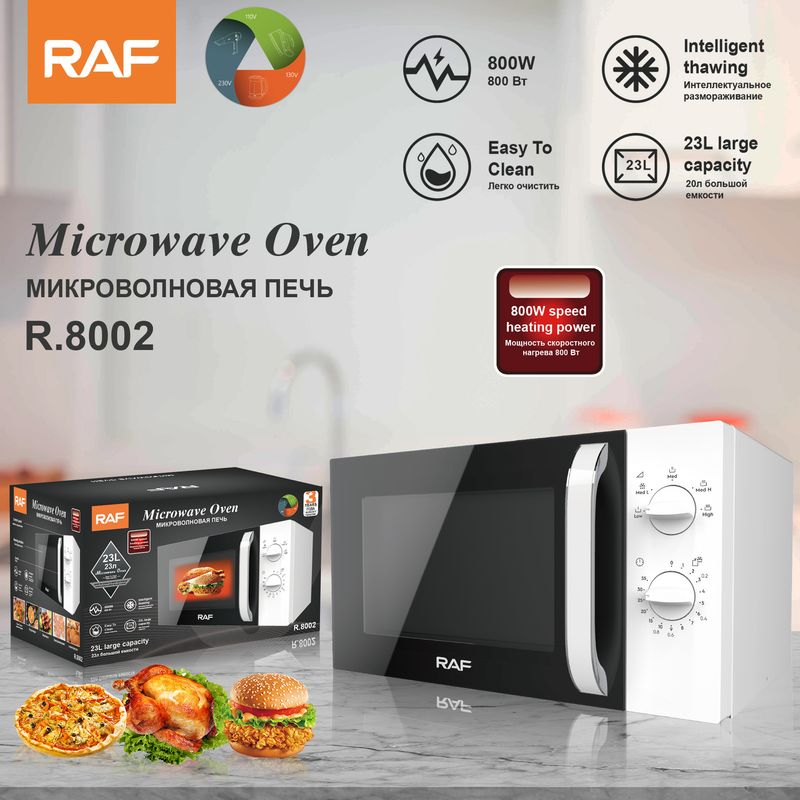 23L Light Wave Oven, Fast Turntable Visible Heating Microwave Oven For Home & Office, EU Standard_voghion.com