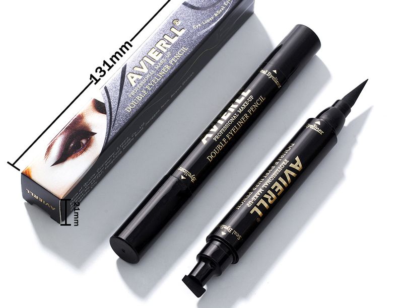 Double-Ended Pen Long-Lasting Waterproof Left And Right Stamp Eyeliner 2-Piece Set_voghion.com