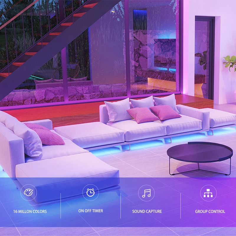 USB 5v low voltage 5050rgb flexible colorful LED color changing light strip self-adhesive desktop atmosphere soft light bar_voghion.com