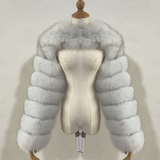 Cappotto in pelliccia da donna Pelliccia di volpe moda pelliccia sintetica cappotto autunno-inverno_voghion.com