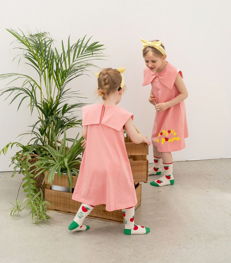 Vêtements pour enfants Été Nouvelle MLS Tendance Manches Courtes Mince Enfants Demi-Manches Filles Décontracté Dessin Animé Robe_voghion.com