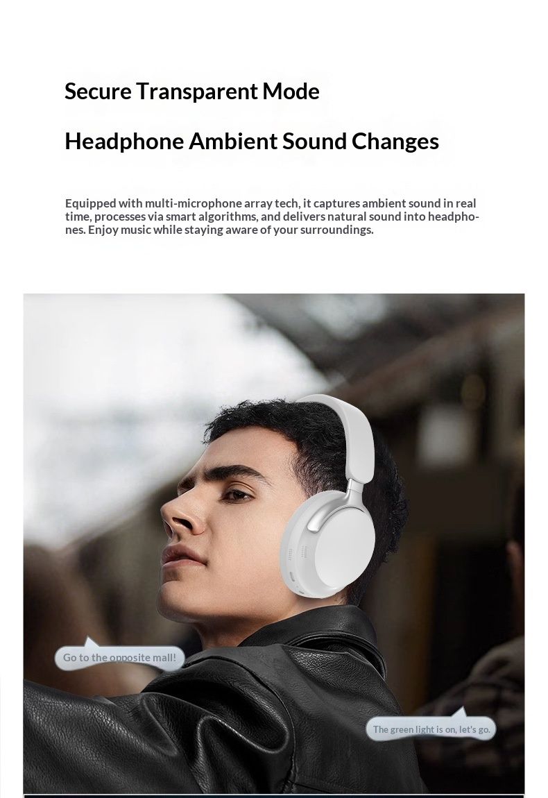 Neue Bosee/P55 ULTRA Kopfhörer mit 3D-Stereo-Ohrpolstern, kabelloser Geräuschunterdrückung und Bluetooth für den Außenbereich, Geschenkidee_voghion.com