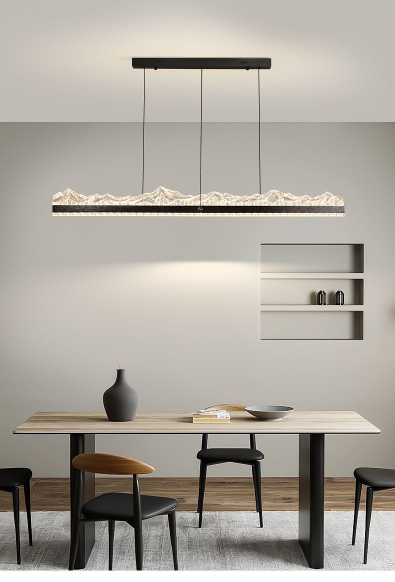 Yifei Italian Style Luxury Restaurant Modern Simple Linear Pendant Light High-end Designer Bar Island Table Lamp_voghion.com