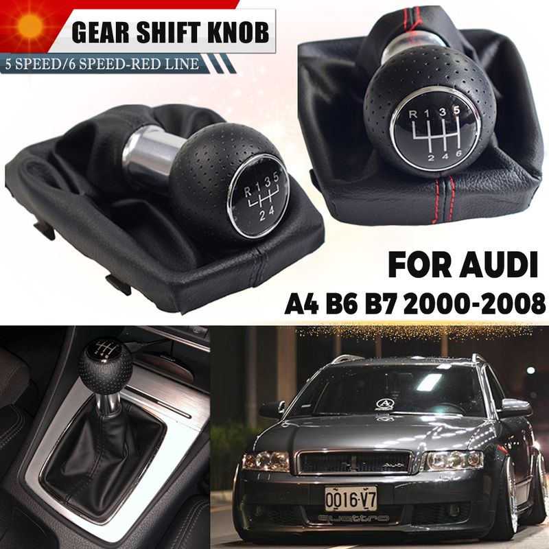 1 vnt. 5/6 pavarų mechaninės pavarų perjungimo svirties rankenėlės apsauginis gaubtas, automobilio gaubtas, skirtas Audi AUDI A4 B6 B7 2002-2008 modeliui._voghion.com