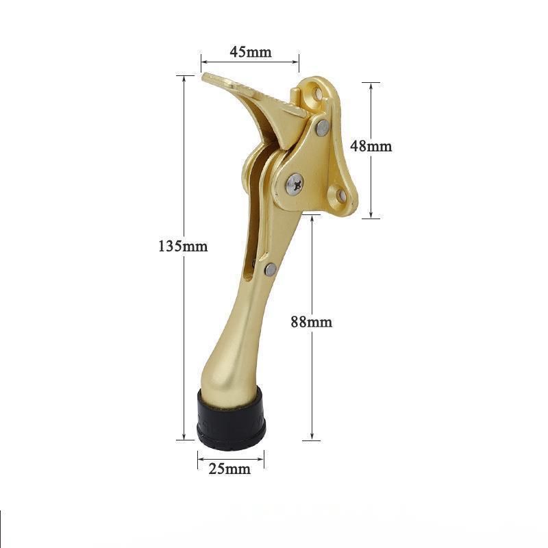 Batente de porta - Ponta de borracha ajustável | Níquel acetinado 4" | Resistente às intempéries_voghion.com