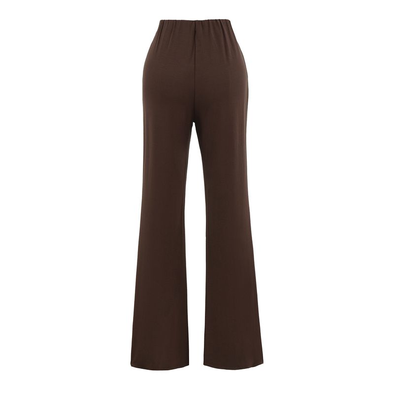Vêtements pour femmes - Pantalon évasé taille V pour femme, nouvelle tendance d'été, pantalon décontracté confortable pour le yoga et le sport_voghion.com