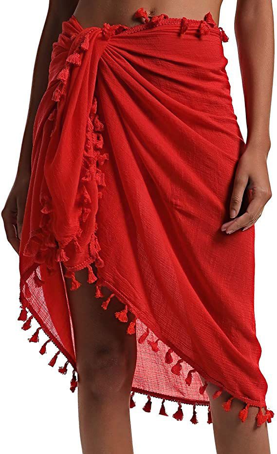 Women's Clothing Tassel Skirt Beach Apron Multiple Wearing Bikini Tassel Blouse_voghion.com