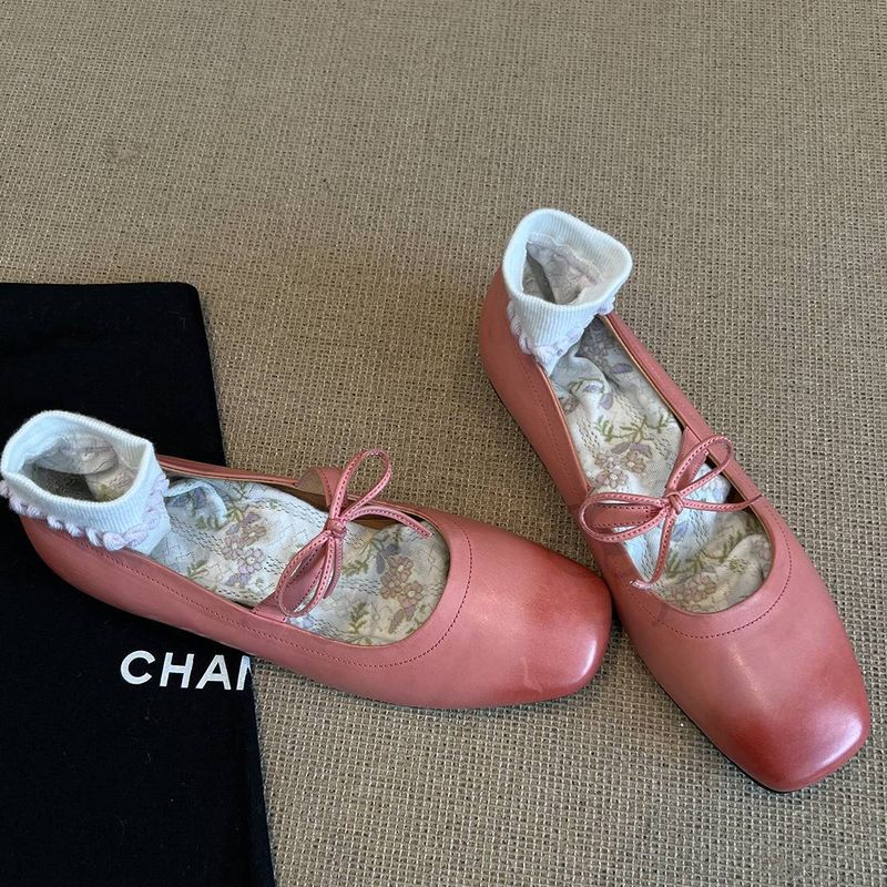 Candy Color Simple Flat Mary Jane Women's French One Strap Lightweight Mouth Hundred Ballet Shoes_voghion.com