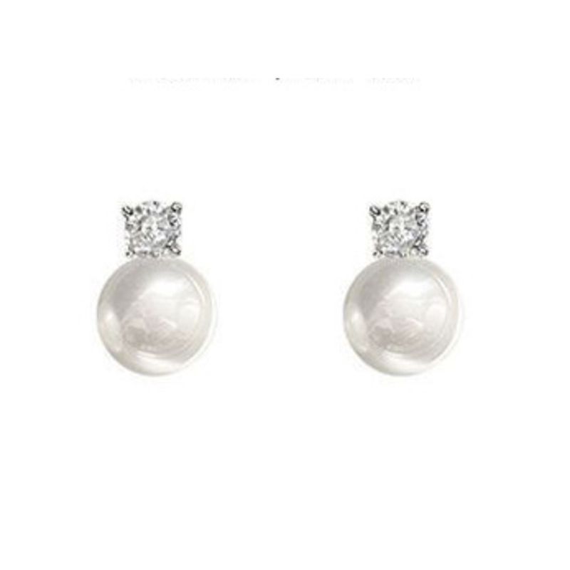 Value-for-Money Four-Piece Set Bowknot Pearl 2024 New High-End Elegant French Niche Earrings_voghion.com