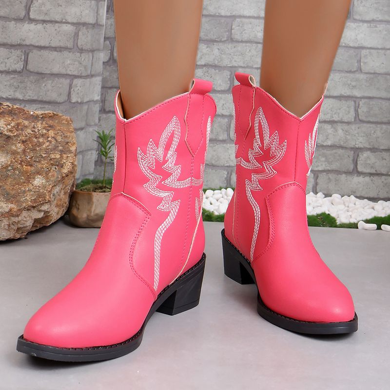 Neue Damenstiefel in Übergröße 2025 für Frühling und Herbst mit spitzem, quadratischem Absatz und mittlerer Röhre im britischen Stil_voghion.com