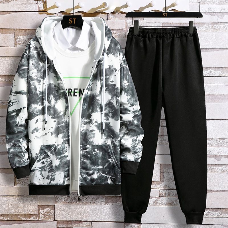 Îmbrăcăminte bărbătească leneșă cu mânecă lungă, literară și la modă, costum de temperament la modă, pulover popular, pantaloni_voghion.com