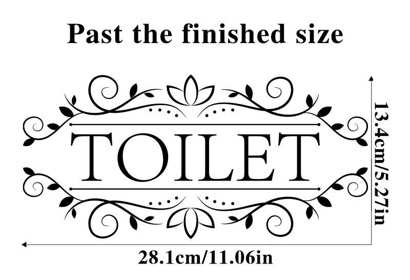 Chuanhao Sign Door Window Bathroom Decoration Self-Adhesive PVC Wall Washroom Beautification Stickers_voghion.com