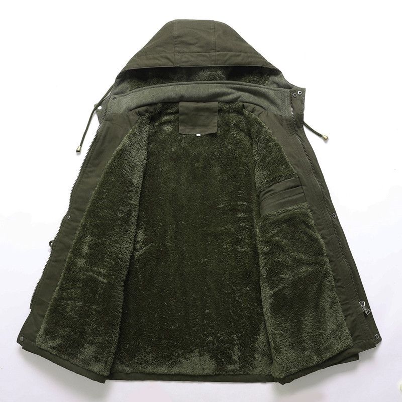 Men’s Vintage Workwear Jacket – Hooded Cotton Utility Coat With Fleece Lining & Multi-Pockets (S-XXXL, 3 Colors)_voghion.com