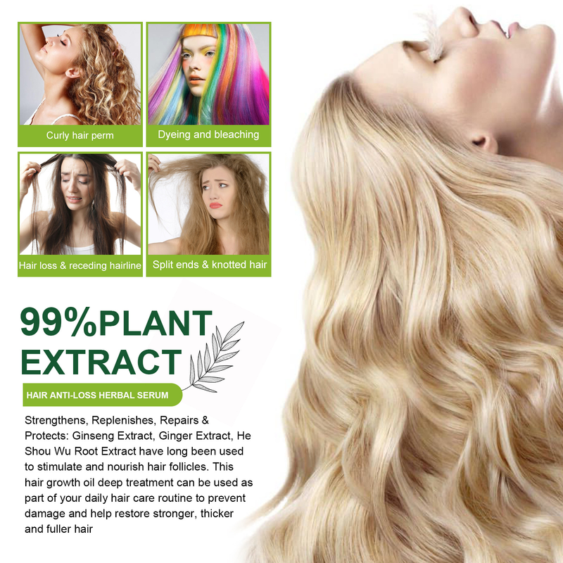 Olio OUHOE Essenziale Ammorbidente Cura Radice Densa Anti Caduta Forte Essenza per Capelli_voghion.com
