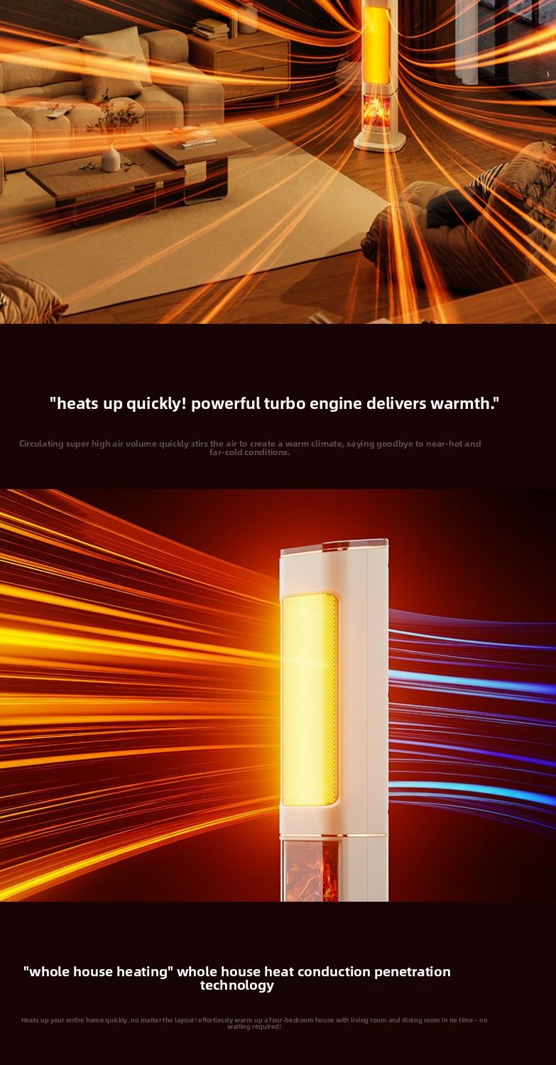 Ventilatore ad aria calda a riscaldamento rapido verticale per soggiorno, ampia area, camera da letto, dormitorio, tipo torre, telecomando per casa_voghion.com