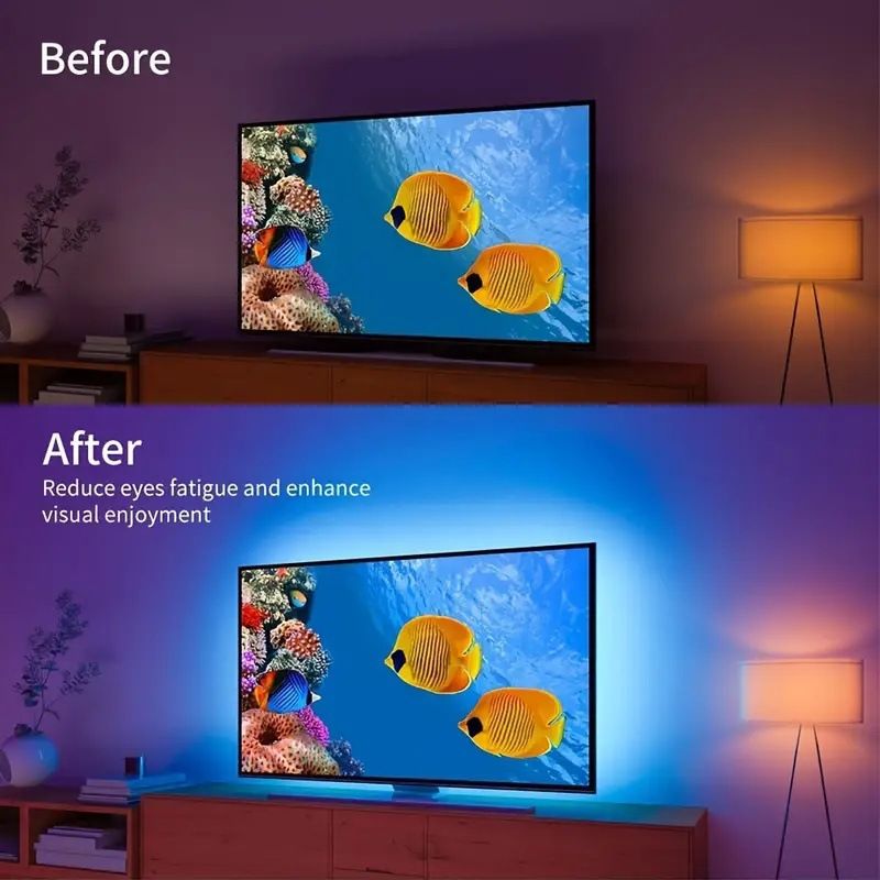 Bande lumineuse LED RGB portable avec télécommande – Puces 5050/2835, fonctionne sur piles 5 V, étanche, pour rétroéclairage TV et décoration intérieure_voghion.com