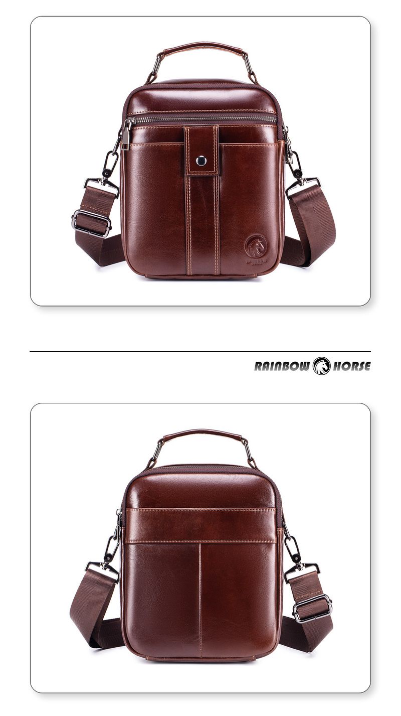 Hoogwaardig design heren schoudertas van echt koeienhuid, enkele schoudertas, bovenste laag herentas van koeienhuid_voghion.com