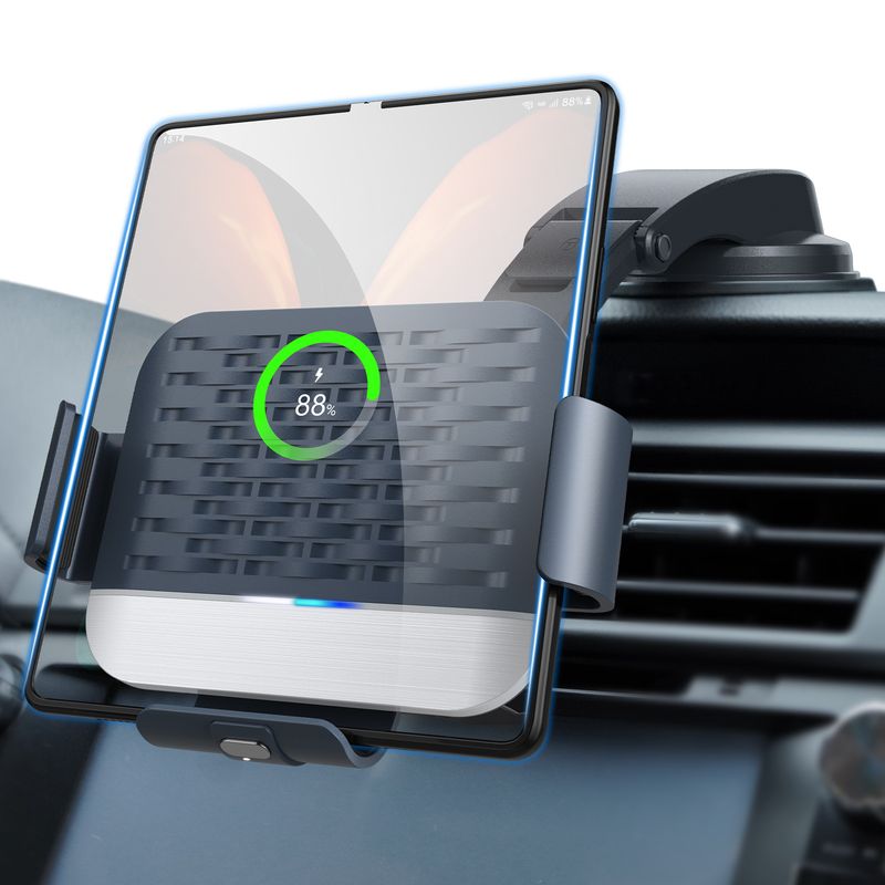 KC Samsung Fold5 seeria auto juhtmevaba laadija kokkuklapitav ekraan Xiaomi Huawei Samsung sobiv mobiiltelefoni hoidik_voghion.com