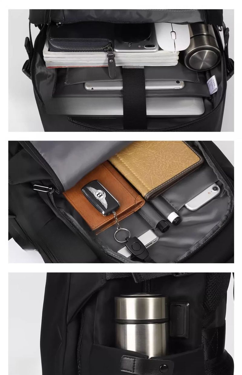 Capacity Business Backpack Large Men's Travel Laptop Bag Multifunctional Canvas Bag 2025 Fall/Winter New_voghion.com