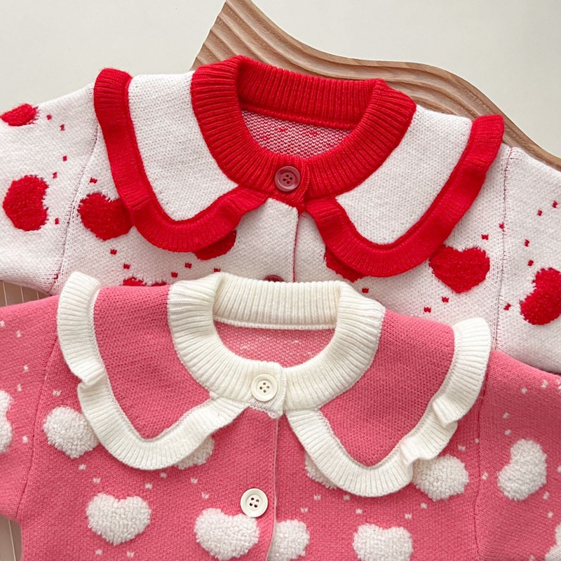 JINYONG Pullover Mädchen Gestrickter Zweiteiler Rock Koreanische Version Herzförmiges Handtuch Bestickt_voghion.com