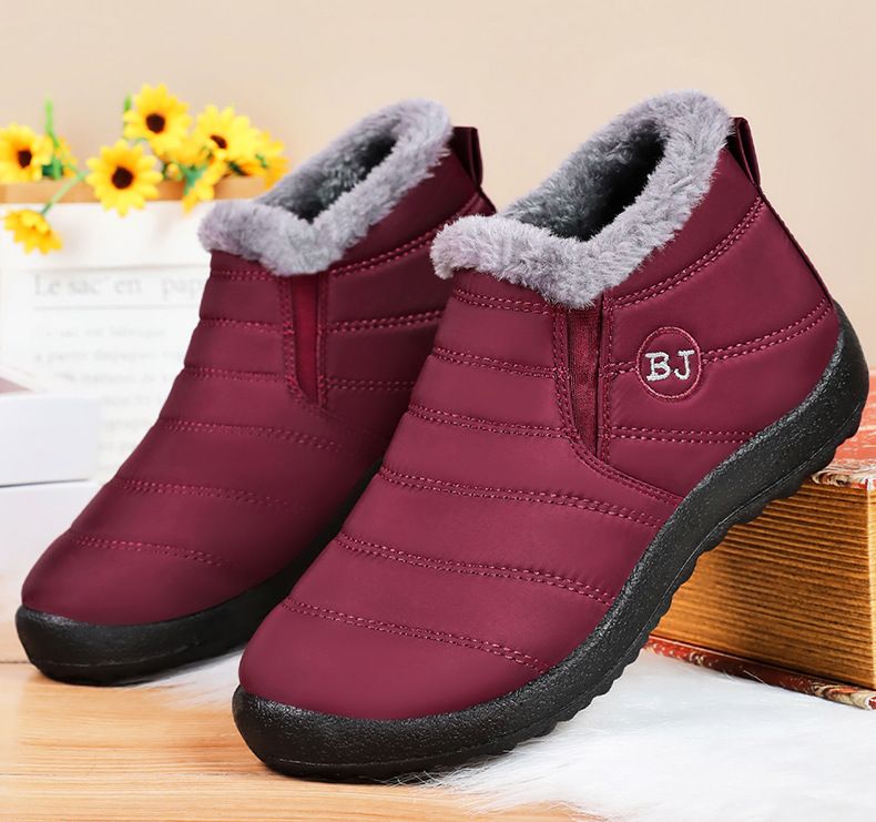 Damenschuhe Baumwollschuhe Winter Neue Außenhandel Paar Schneestiefel Plus Samt Verdickte Baumwollstiefel Polyurethan Warme Freizeitschuhe_voghion.com