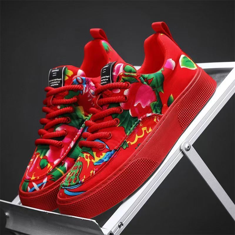 Zapatos de lona para hombre, primavera y verano 2025, con diseño de flores grandes, suela suave, transpirables, desodorantes, versátiles, deportivos y de ocio._voghion.com