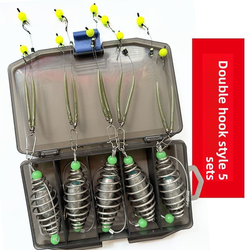 Bottom Full Set Beads Diamond Shape Reverse Ground Lure Knot European Style Carp Fishing Rig_voghion.com
