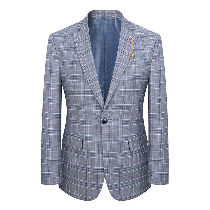 Herrenbekleidung Karierte Anzüge für Männer Business Slim Fit Formelle Anzüge Trauzeuge Bräutigam Hochzeitsanzüge für Männer_voghion.com