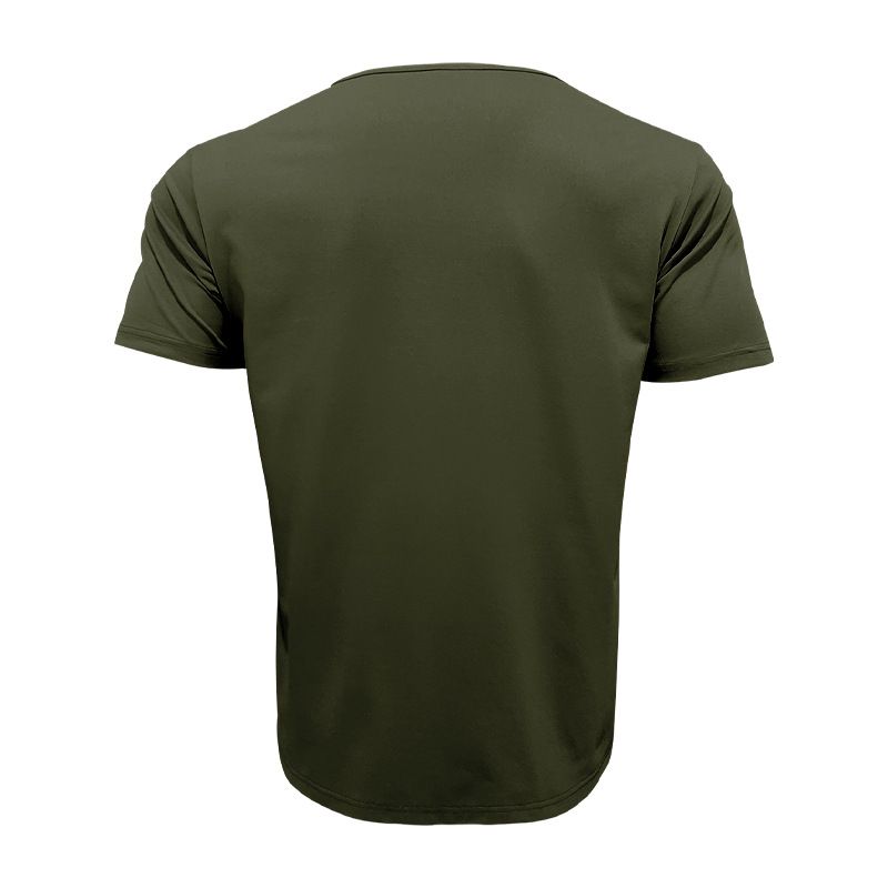 Herren-T-Shirt mit V-Ausschnitt und Tasche – Leichtes Polyester-Mischgewebe mit knitterfreier Oberfläche (S-XXXL) – Lässiges T-Shirt mit schmaler Passform für Komfort im Alltag_voghion.com